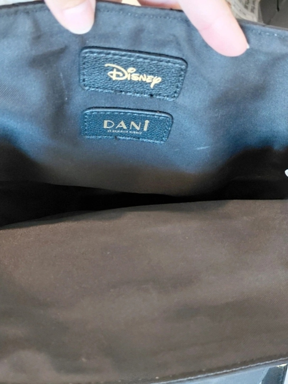 Disney Black Quilted Backpack with Red Polka Dot Bow - Picture 4 of 5